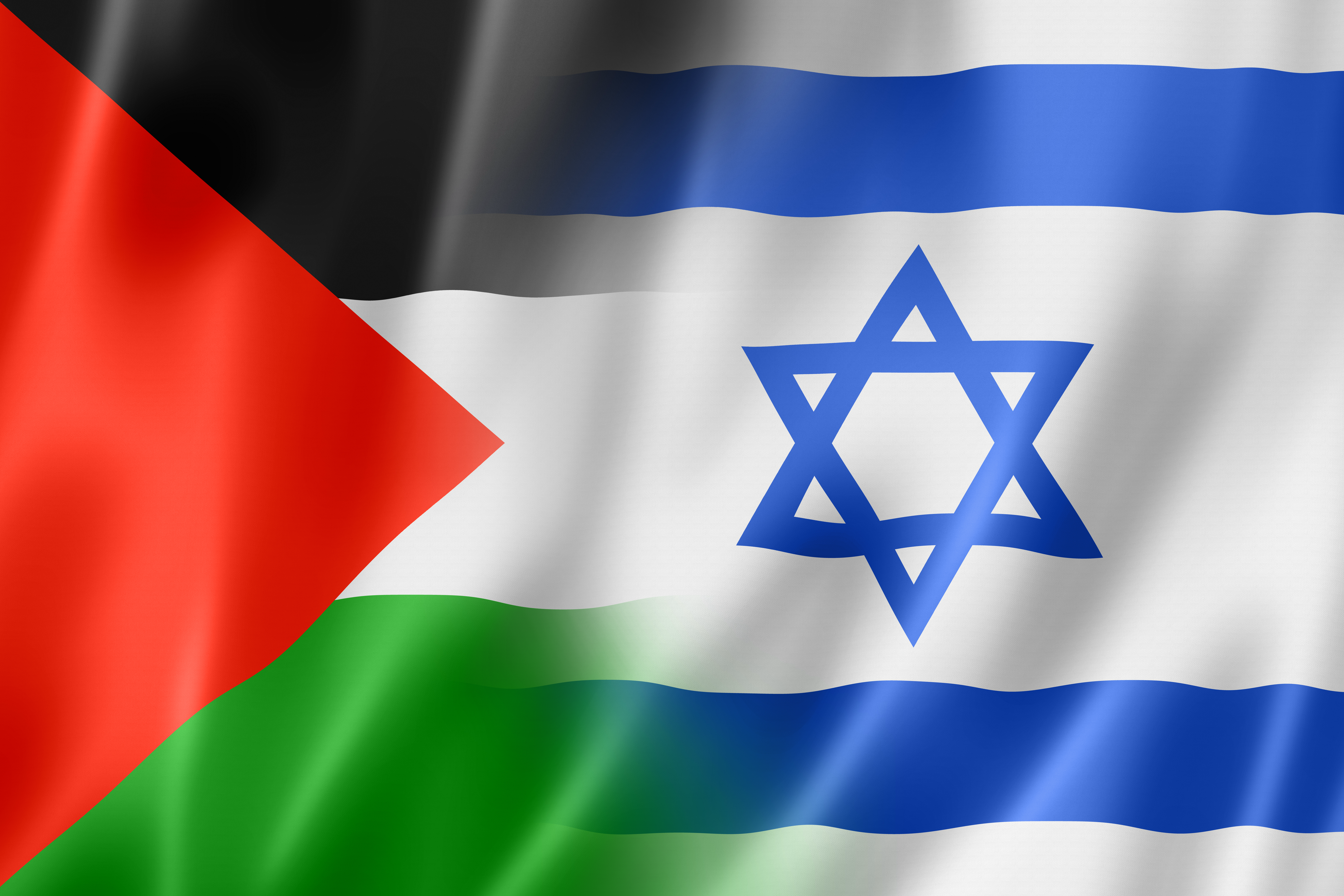 Isreali and Palestinian Flags